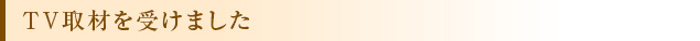 TV取材を受けました